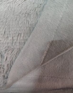 Фото Меховое плед-покрывало Травка Серый