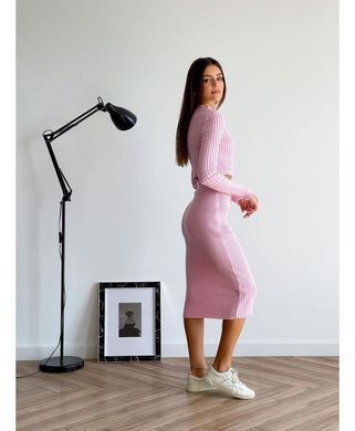Фото Вязаная миди юбка Ester Розовый
