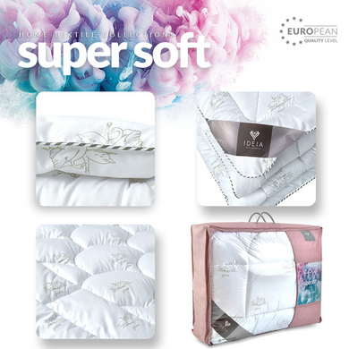 Фото Летнее антиаллергенное одеяло Ideia Super Soft Classic Белое