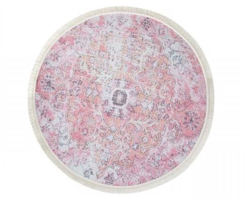 Фото Бавовняний круглий килим Irya Berry Рожевий