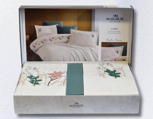 Фото Комплект постільної білизни Poplin Maribo Lara Krem хм40898