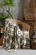 Великий бавовняний плед покривало First Choice Ruma Plaid Brown 220х240