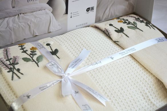 Фото Постельное белье с покрывалом-пике Вареный Хлопок Turkiz Stonewashed Lavanta