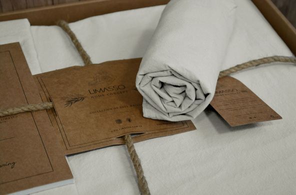 Фото Комплект постільної білизни Limasso Stonewashed Варена Бавовна Natural Krem ХМ31367