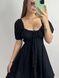 Фото №10 з 10 товару Романтична чорна сукня-корсет з мусліну 136/23 чорний