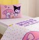 Фото №3 з 3 товару Комплект постільної білизни з піке TAC Disney Hello Kitty & Friends простирадло на резинці p-60325181