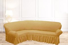 Фото Чохол для кутового дивана зі спідницею-воланом Turkey № 11 Медовий
