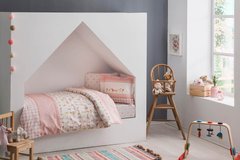 Фото Постільна білизна в дитяче ліжечко TAC 100% Бавовна Happy Pink