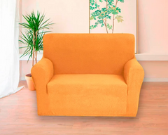 Фото Универсальный трикотажный чехол на двухместный диван Corn Fleece Золото