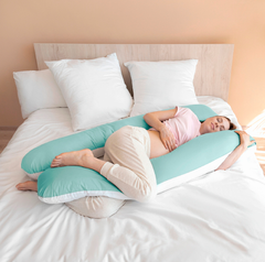 Фото Мультифункціональна подушка для вагітних Ideia Comfortable U-Shaped М'ятний + Білий