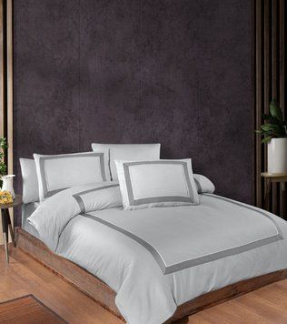 Фото Постільна білизна First Choice Сатин Люкс 100% Бавовна Belezza Grey 40296