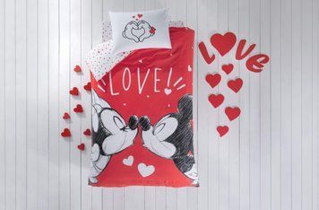 Фото Постельное белье TAC Disney Minnie&Mickey Lovely Ранфорс 100% Хлопок Минни и Микки Маус