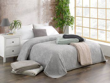 Фото Махровое Покрывало 100% хлопок Moss Zeren Light Grey 220х240