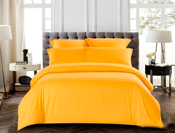 Фото Комплект постельного белья ТМ TAG Satin Stripe ST-1004 Страйп Оранжевый