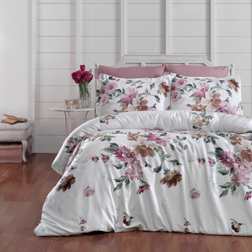 Фото Сатинова постільна білизна First Choice Cotton Satin Serra Powder хм31681