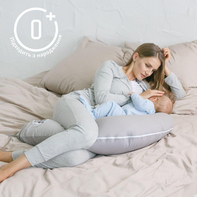Фото Подушка для вагітних та годування Papaella Сіра 8-31484*001