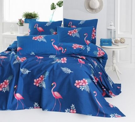 Фото Покривало піке Lotus Home Perfect Flamingo Блакитне