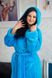 Фото №3 из 13 товара Длинный женский теплый халат с капюшоном Welsoft Бирюзовый 1023 1024