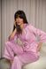 Фото №5 з 12 товару Жіночий домашній костюм Шаль Шовк Армані Штани + Халат Рожевий 110/23 темно рожевий чк