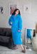 Фото №6 з 13 товару Довгий жіночий теплий халат з каптуром Welsoft Бірюзовий 1023 1024