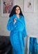 Фото №4 з 13 товару Довгий жіночий теплий халат з каптуром Welsoft Бірюзовий 1023 1024