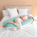 Фото №1 з 10 товару Мультифункціональна подушка для вагітних Ideia Comfortable U-Shaped М'ятний + Білий