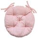 Фото №1 из 4 товара Подушка круглая для стула Прованс Bella Розовая Клеточка