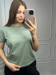 Фото Базовая женская футболка 100% Хлопок Фисташковая