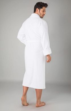 Фото Чоловічий махровий однотонний халат Nusa 8600 Білий