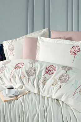 Фото Комплект постільної білизни Poplin Maribo Camelia Ekru хм40898