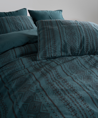 Фото Комплект постільної білизни Limasso Stonewashed Coastal Trio Dark Green