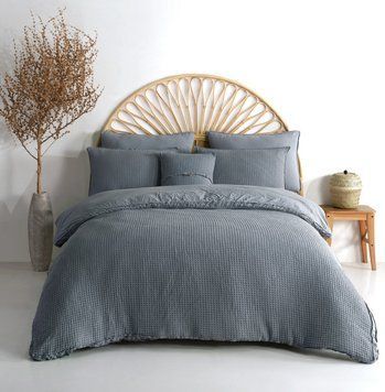 Фото Комплект постільної білизни Limasso Stonewashed Bassin Akdeniz Mavisi 40943