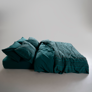 Фото Комплект постільної білизни Limasso Stonewashed Coastal Trio Dark Green