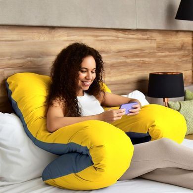 Фото Наволочка на подушку для беременных Ideia Comfortable U-Shaped Жовтий-Джинс
