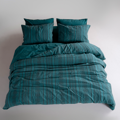 Фото Комплект постільної білизни Limasso Stonewashed Coastal Trio Dark Green