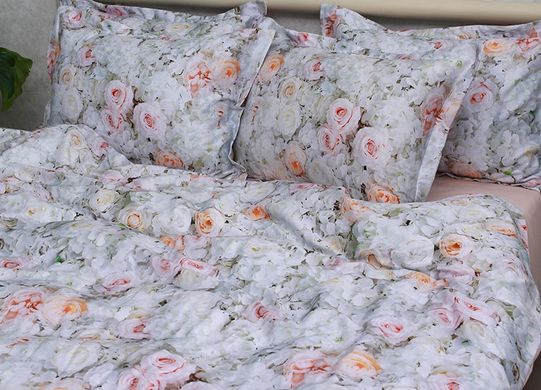 Фото Комплект постельного белья ТМ TAG Сатин Premium Свадебный Букет PT-004