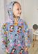 Фото №2 из 6 товара Детская махровая пижама Кингуруми Welsoft Серо Синяя 9000