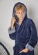 Фото №3 з 11 товару Дитячий махровий халат для хлопчика з каптуром Welsoft Графіт 4000