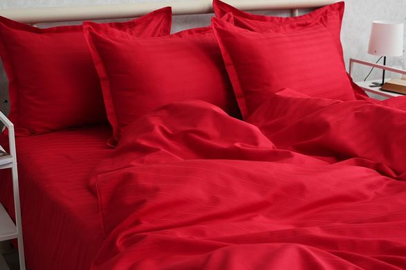 Фото Комплект постельного белья ТМ Tag Multistripe 100% Хлопок Красный MST-14