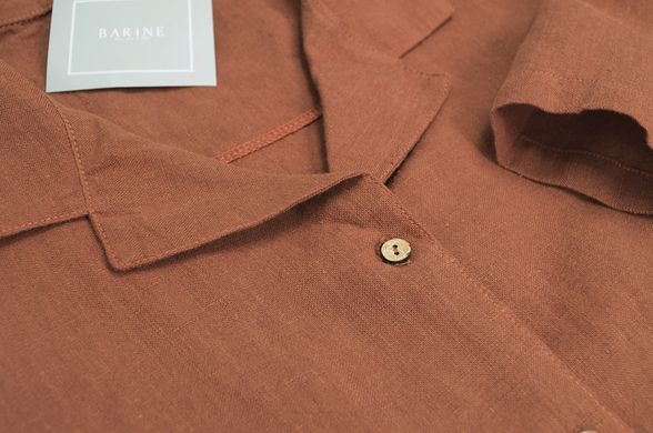 Фото Женская льняная рубашка свободного кроя Barine Lino Spicy Orange
