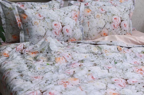 Фото Комплект постельного белья ТМ TAG Сатин Premium Свадебный Букет PT-004