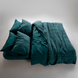 Фото №6 з 11 товару Комплект постільної білизни Limasso Stonewashed Coastal Trio Dark Green