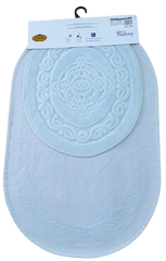 Фото Набір овальних килимків у ванну 100% Бавовна Cotton Mat М'ятний