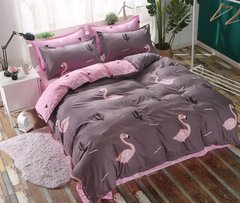 Фото Комплект постельного белья Крупный Фламинго Selena Сатин 300310