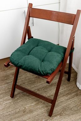 Фото Подушка декоративная для стула на липучках Прованс Luis Изумрудная