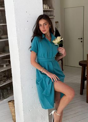 Фото Платье миди Sienna Хлопок/Лен Бирюзовое