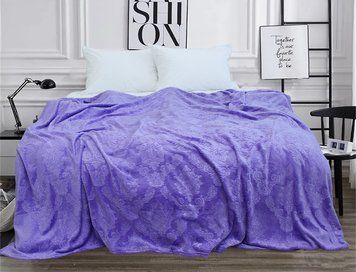 Фото Плед Wellsoft флісовий ТМ TAG Jacquard Lilac Бузковий JH007 PledVL-066