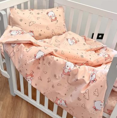 Фото Комплект постільної білизни в ліжечко Viluta Ранфорс №23232 Рожевий