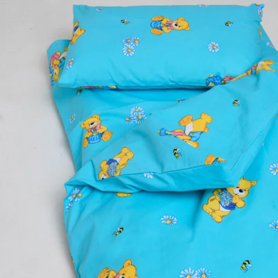 Фото Комплект постельного белья в кроватку Viluta Ранфорс №6112 Голубой
