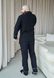 Фото №6 из 10 товара Мужская пижама с Муслина с кантом на пуговицах Штани + Кофта Чёрная 405